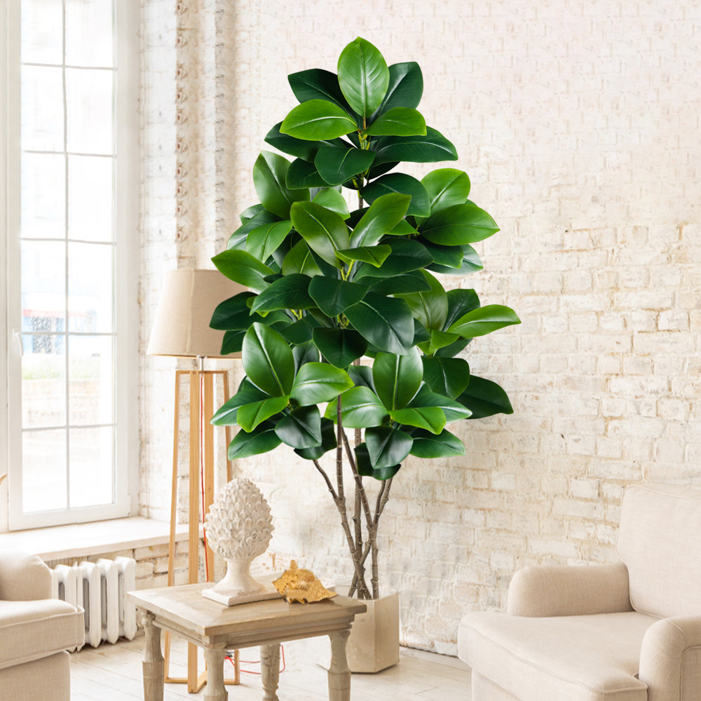 74-140cm Artificial Rubber Tre - Ficus Lyrata Tree ulasan dan harga