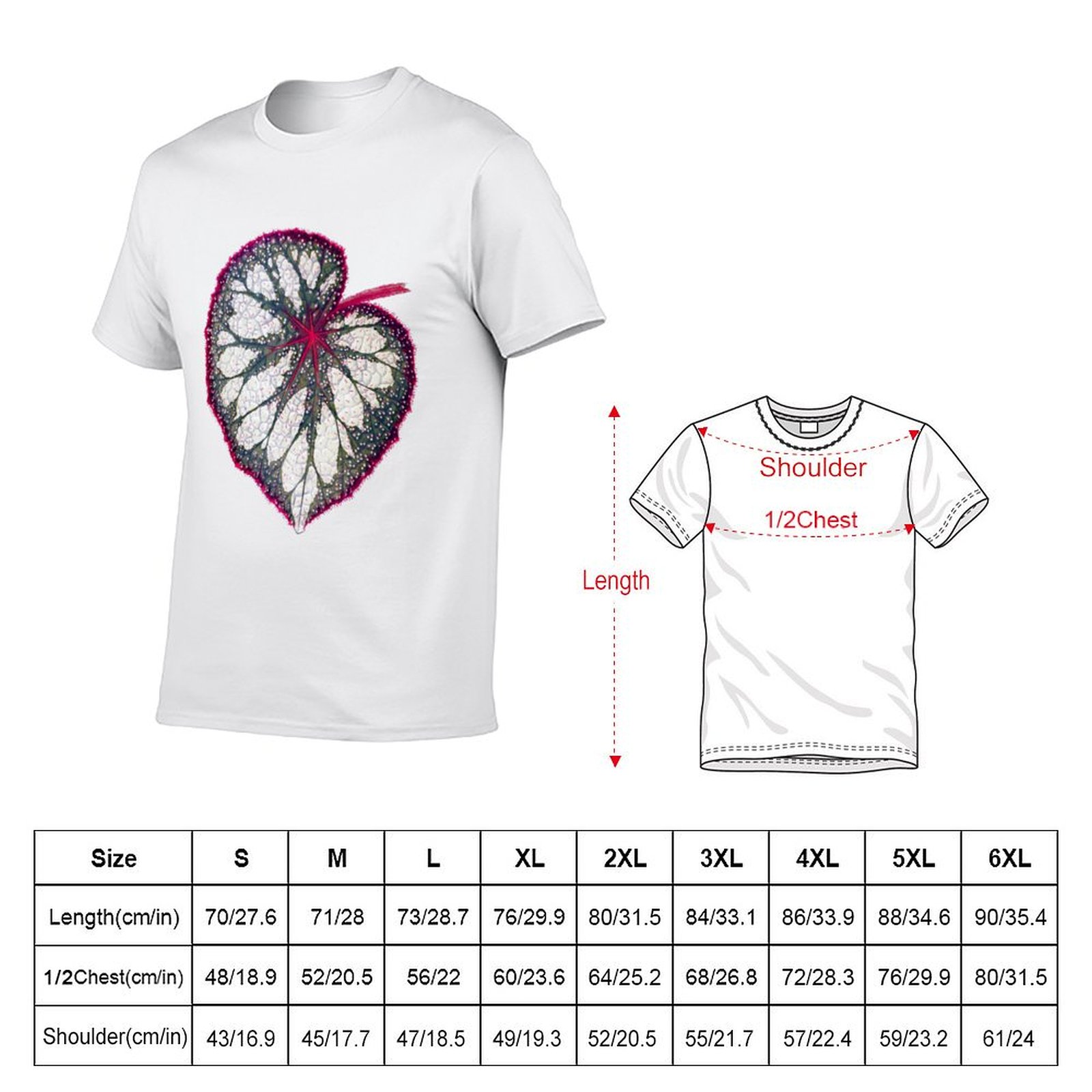 Begonia rex T-Shirt man graphi - Begonia Rex ulasan dan harga