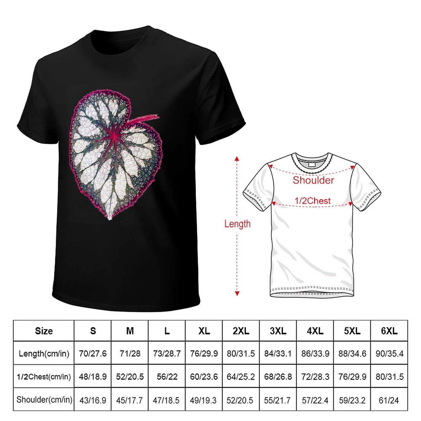Begonia rex T-Shirt Work Outdo - Begonia Rex ulasan dan harga