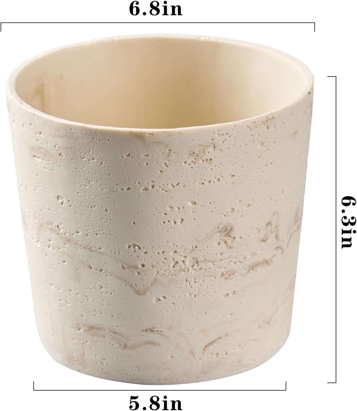 7 Inch Natural Travertine Text - Aloe Vera Pot ulasan dan harga