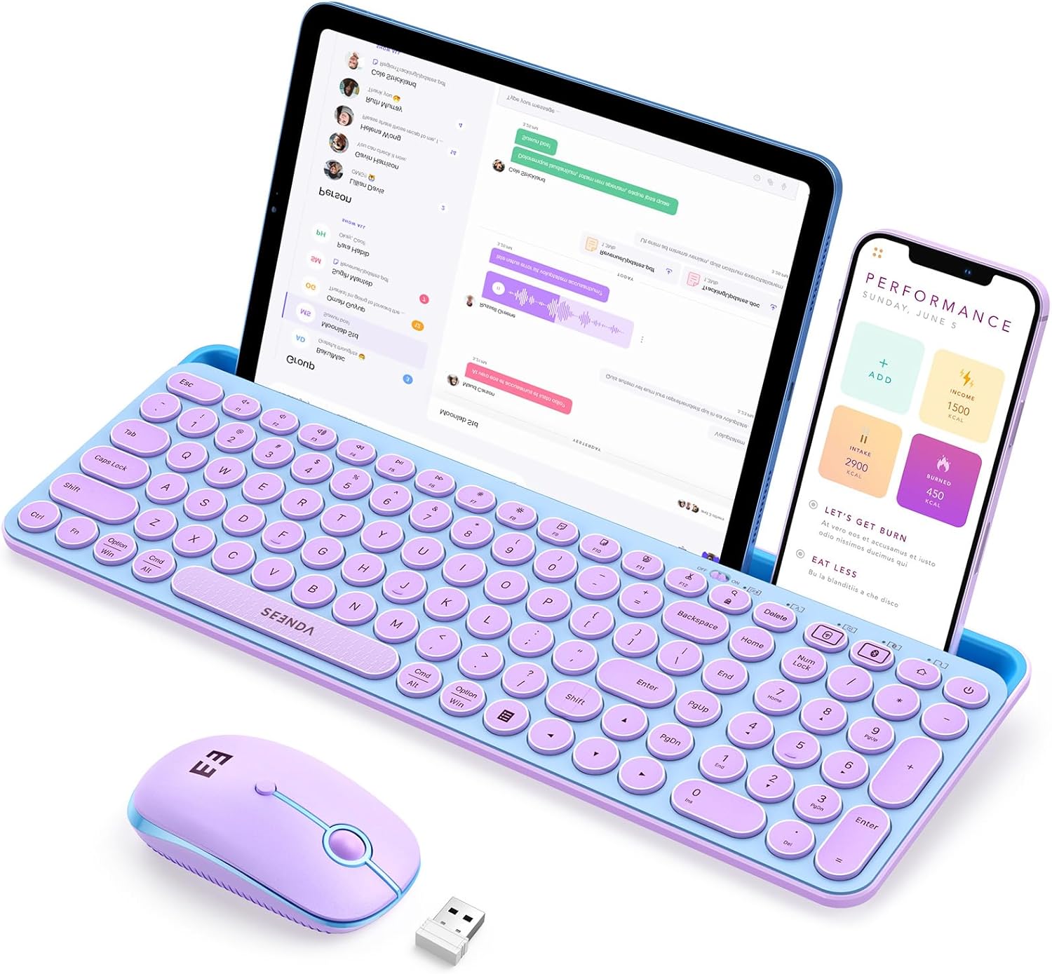 Wireless Keyboard and Mouse Co - Tradescantia Purple ulasan dan harga