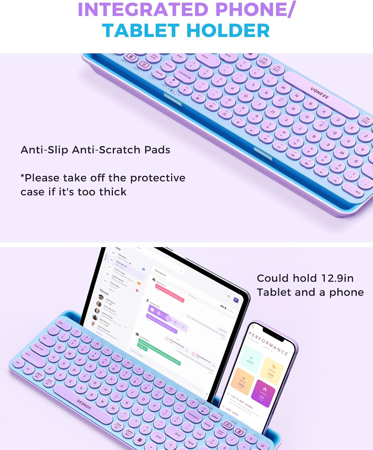 Wireless Keyboard and Mouse Co - Tradescantia Purple ulasan dan harga