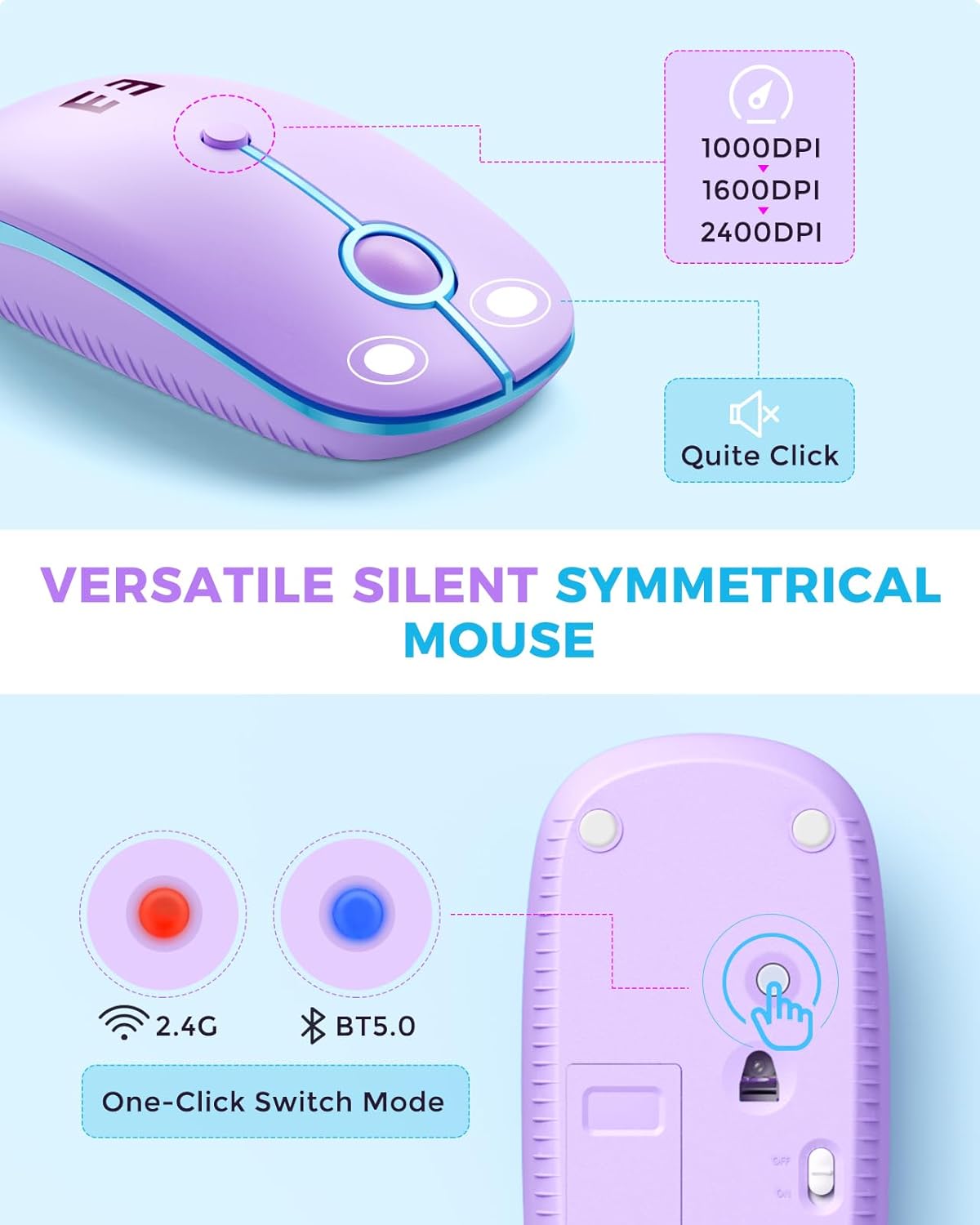 Wireless Keyboard and Mouse Co - Tradescantia Purple ulasan dan harga