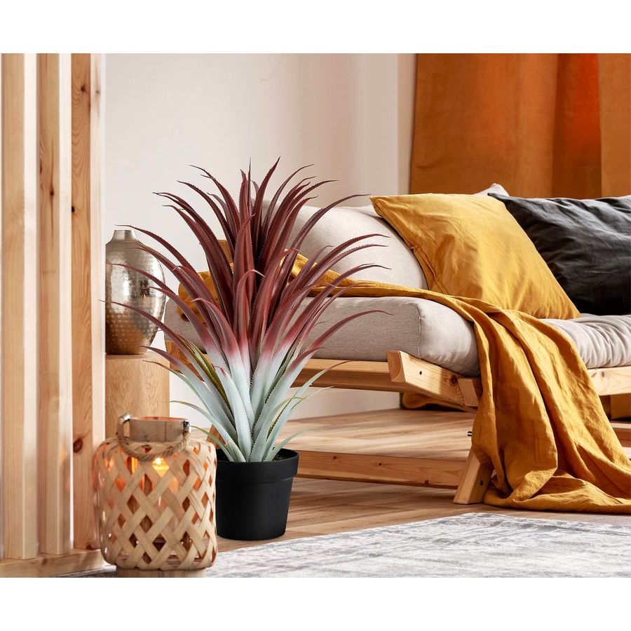 Hyper Realistic Big Red Artifi - Aloe Vera Pot ulasan dan harga