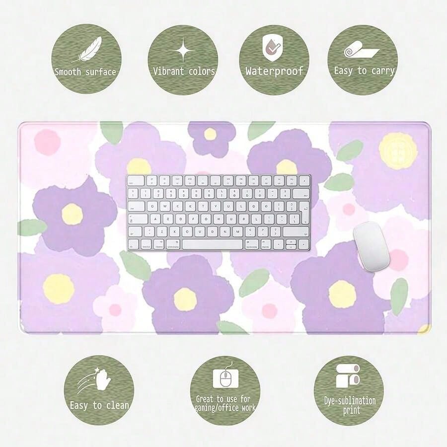 Purple Flower Mouse Pad - Larg - Tradescantia Purple ulasan dan harga