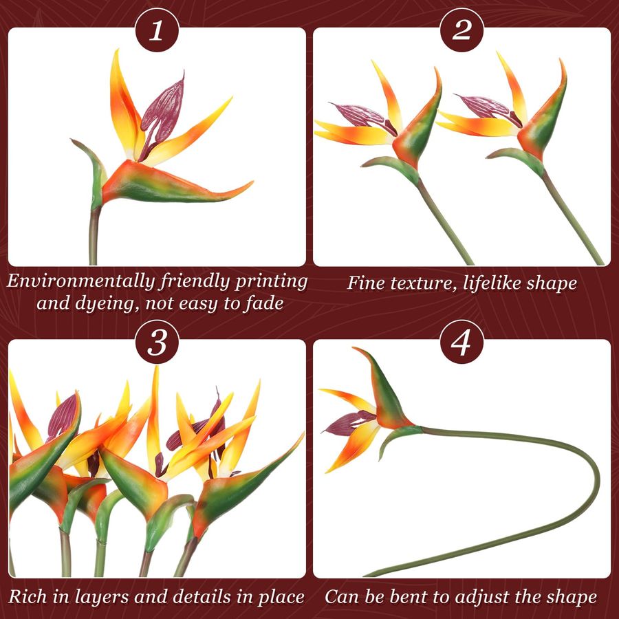 12 Pcs Bird of Paradise Artifi - Bird Paradise Strelitzia ulasan dan harga