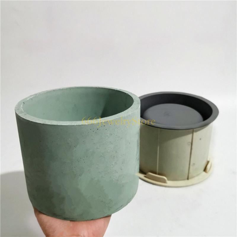 F2TD Large Round Concrete Flow - Echeveria Succulent ulasan dan harga