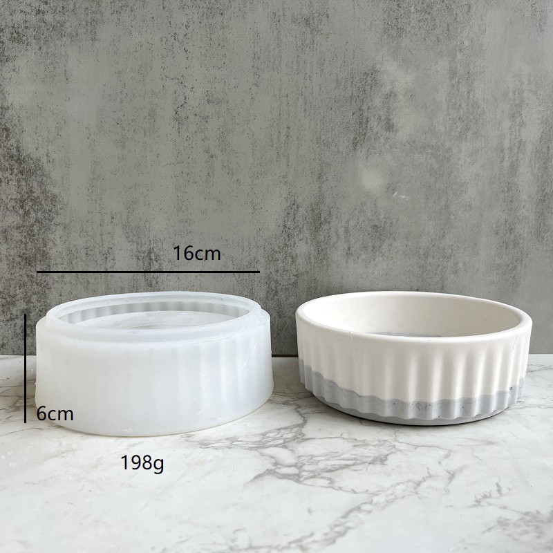 Stripe Flowerpot Silicone Mold - Echeveria Succulent ulasan dan harga