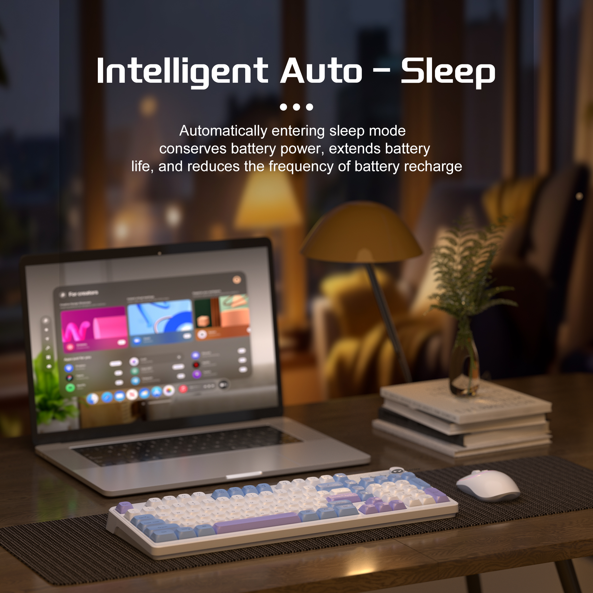 MageGee Wireless Gaming Keyboa - Tradescantia Purple ulasan dan harga