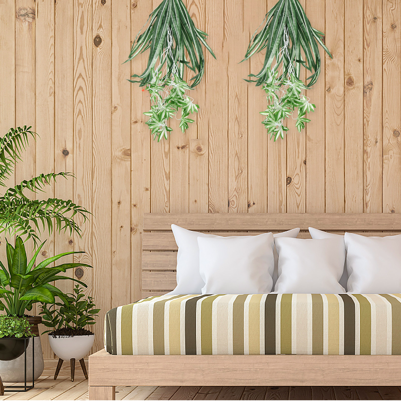 1Pcs Realistic Artificial Chlo - Spider Plant Hanging ulasan dan harga