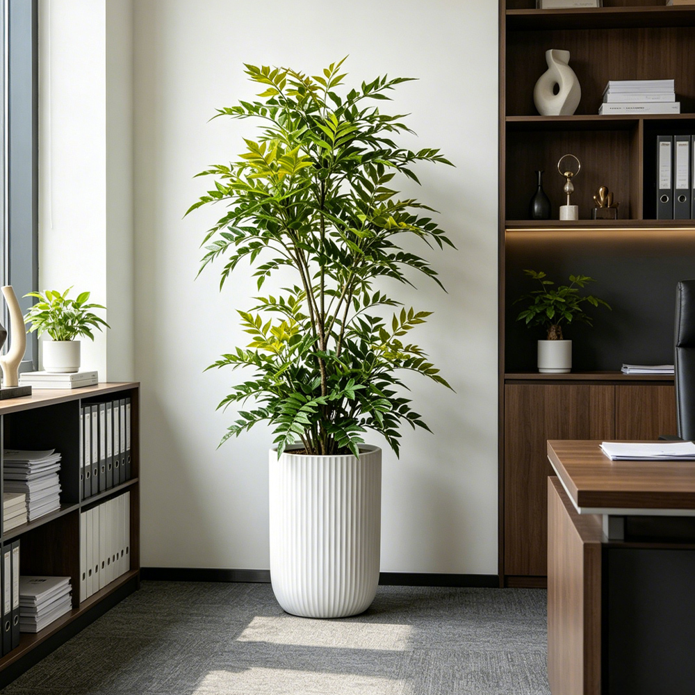 73-135cm Artificial Nandina Pl - Ficus Lyrata Tree ulasan dan harga