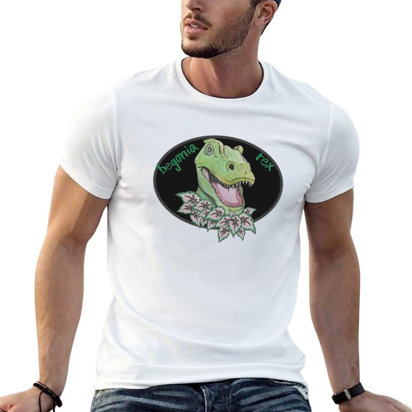 T rex begonia T-Shirt cotton t - Begonia Rex ulasan dan harga