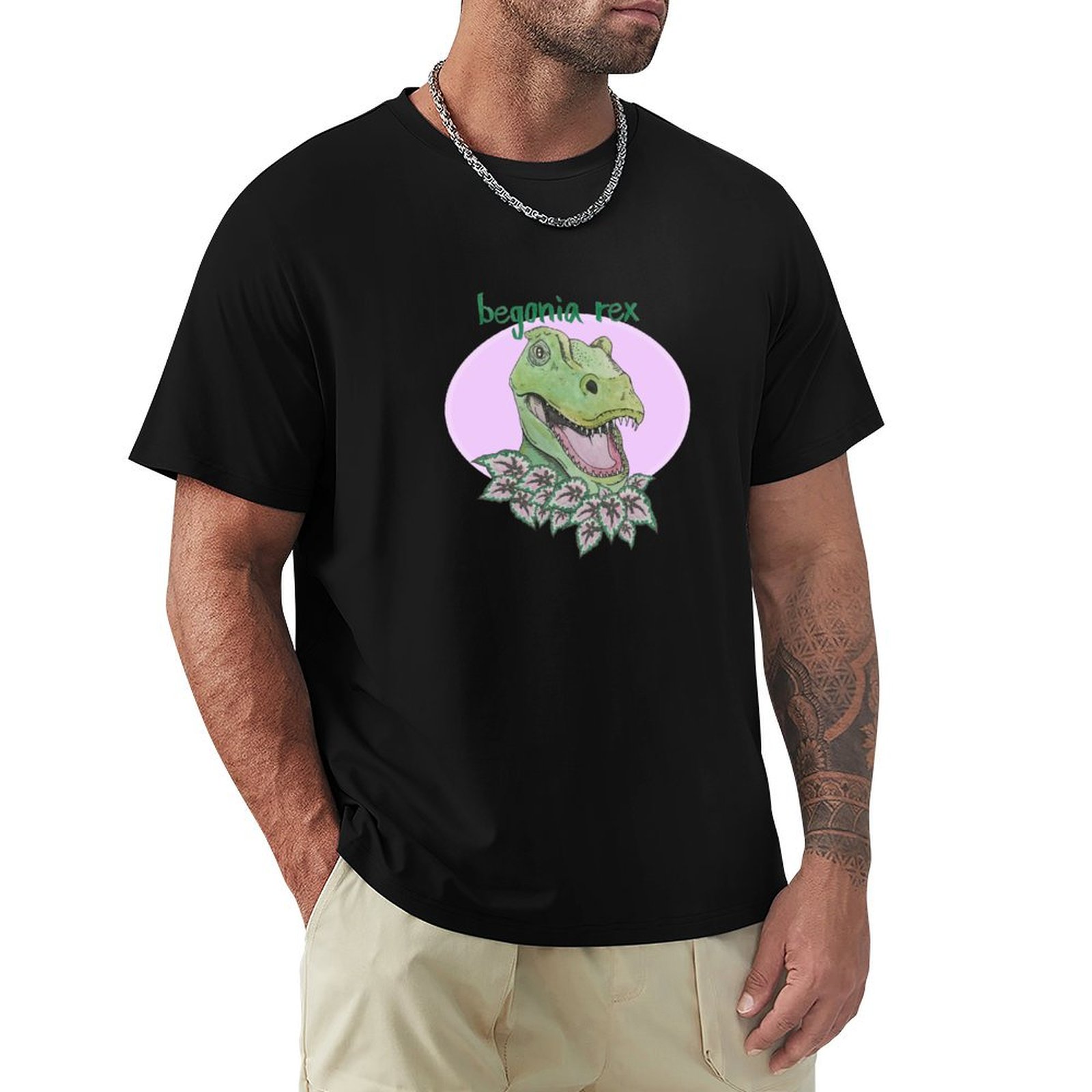 T rex begonia (pink) T-Shirt S - Begonia Rex ulasan dan harga