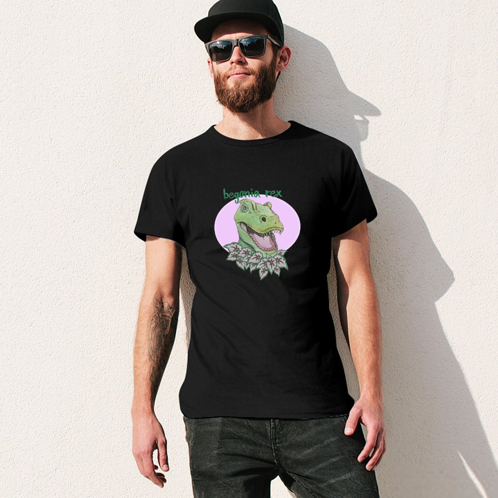 T rex begonia (pink) T-Shirt S - Begonia Rex ulasan dan harga